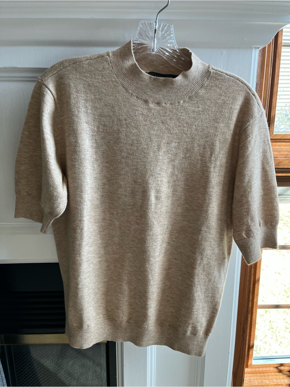 Ann Taylor Mock Neck Sweater Tee in Muted Maple Heather — NWT